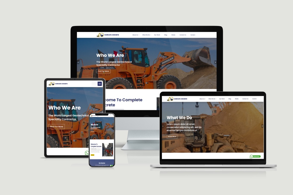 Complete Concrete – Construction Website Development￼